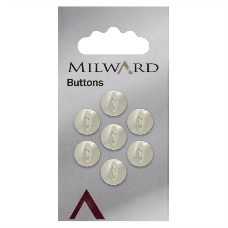 Milward Parelmoer Knoop Naturel 11mm (7 stuks)