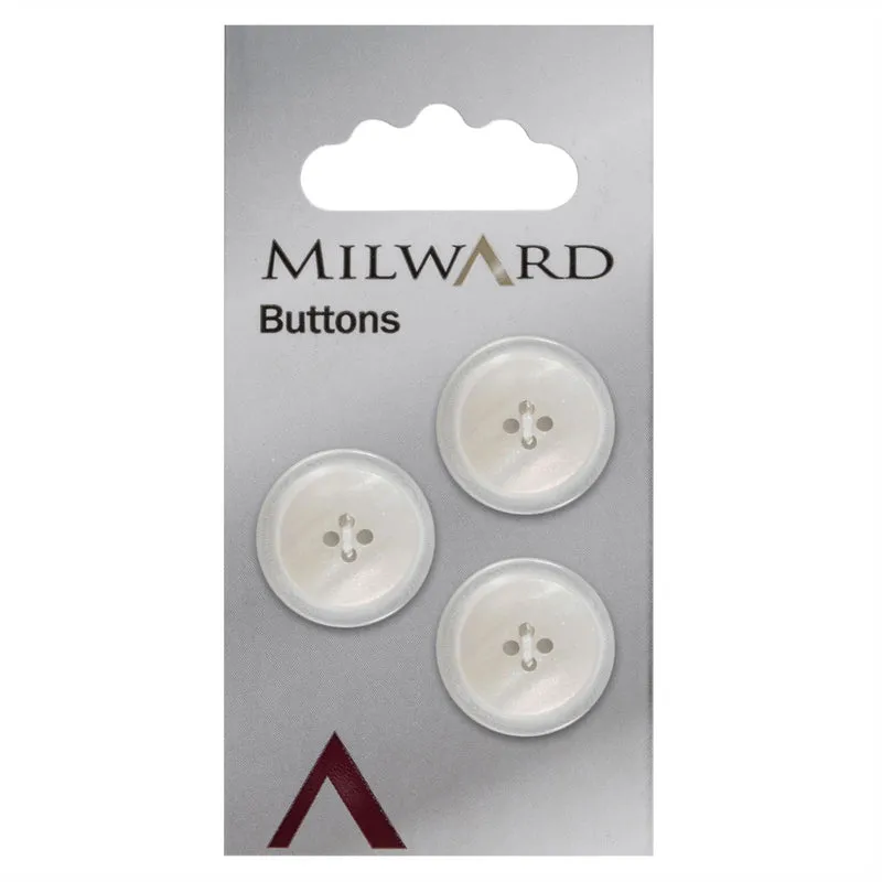 Milward Parelmoer/Glans Knoop Naturel 20mm (3 stuks)