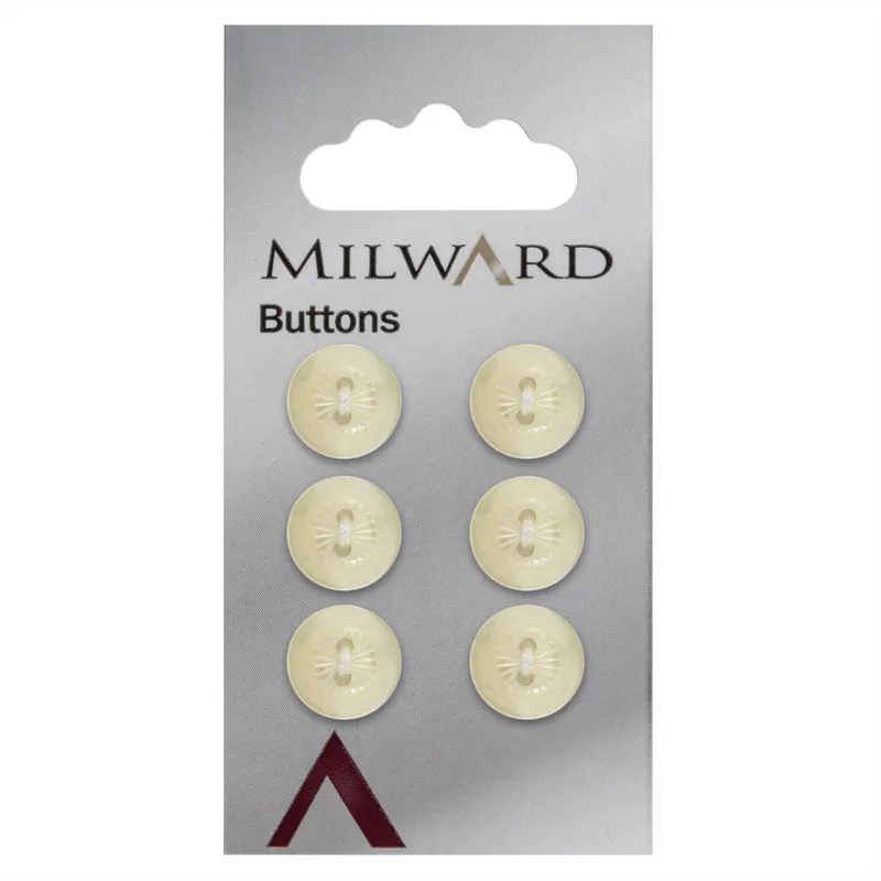 Milward Knoop Met Bloem Zachtgeel 12mm (6 stuks)
