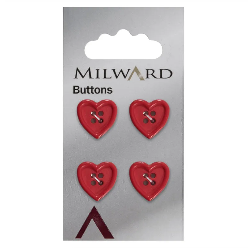 Milward Knoop Hart Rood 15mm (4 stuks)