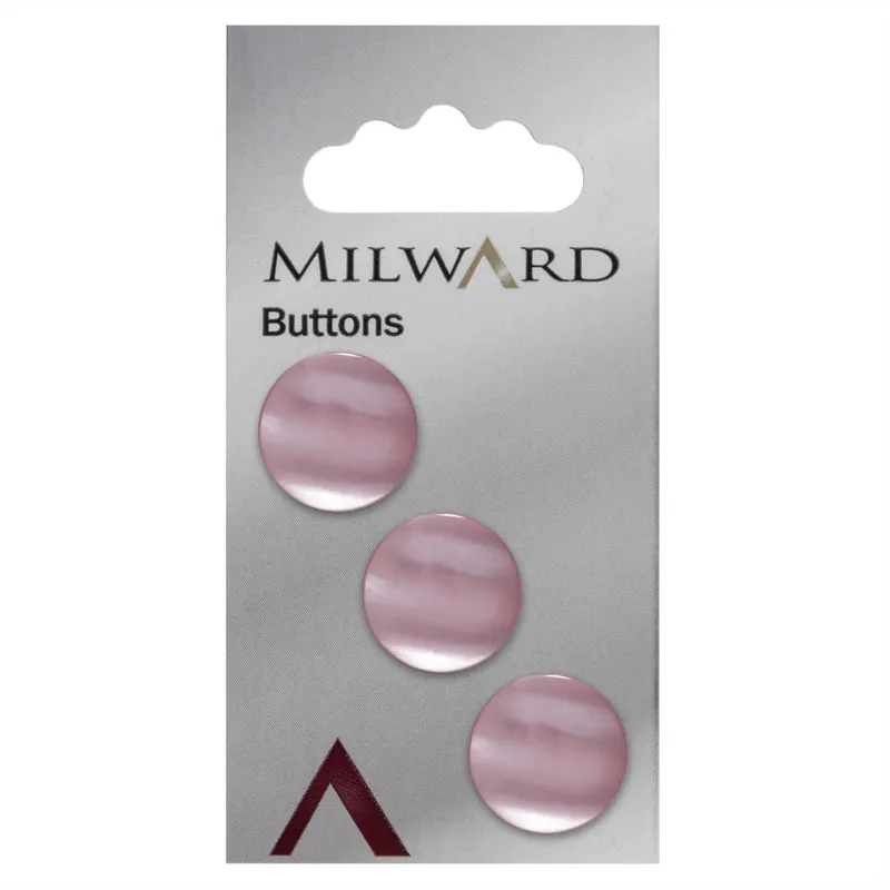 Milward Knoop Parel Roze 16mm (3 stuks)