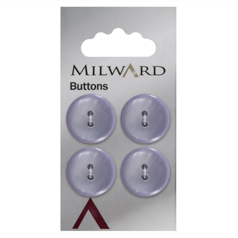 Milward Knoop Lila/Zilver Glans 19mm (4 stuks)
