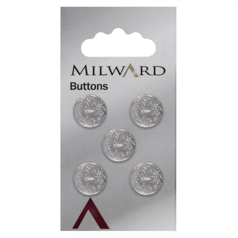 Milward Knoop Roze/Lila Glitter 13mm (5 stuks)