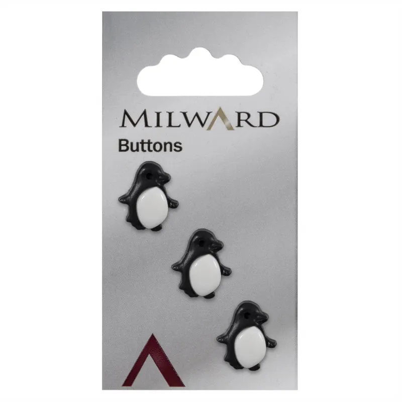 Milward Knoop Pinguin Zwart/Wit 16mm (3 stuks)