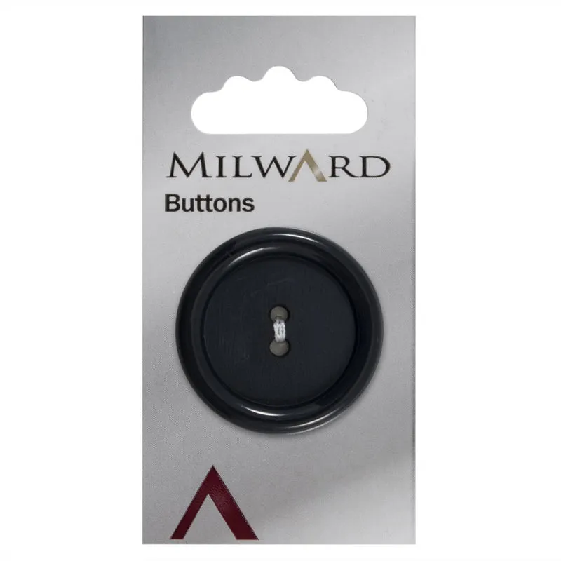 Milward Knoop Blauw/Zwart Opstaande Rand 34mm (1 stuks)