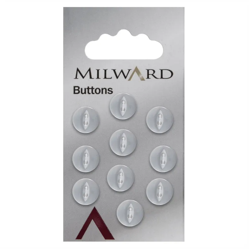 Milward Parelmoer Knoop Rond met Ellips Wit 10mm (10 stuks)