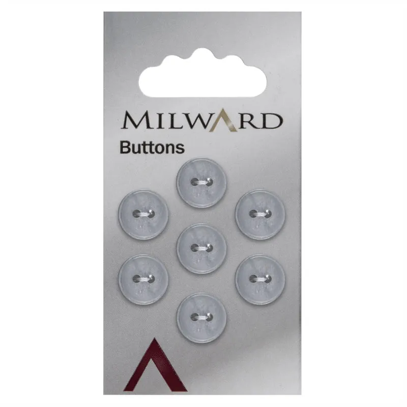 Milward Knoop Glanzend Grijs 12mm (7 stuks)