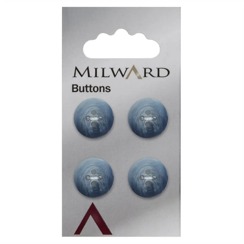 Milward Knoop Gemarmerd Blauw/Wit 15mm (4 stuks)