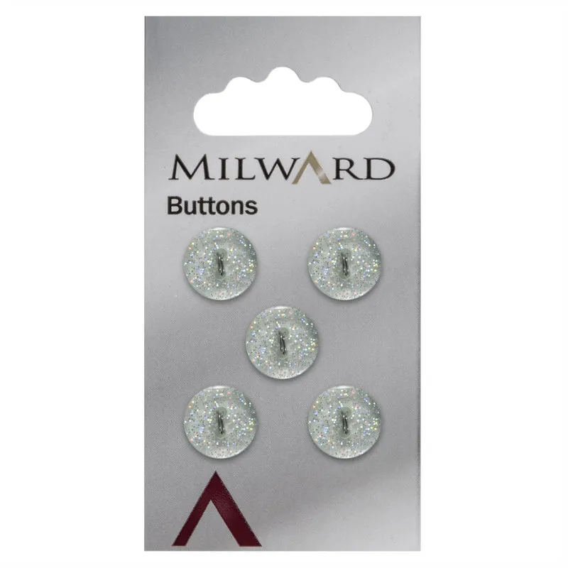 Milward Glitter Knoop Lichtgroen 12mm (5 stuks)