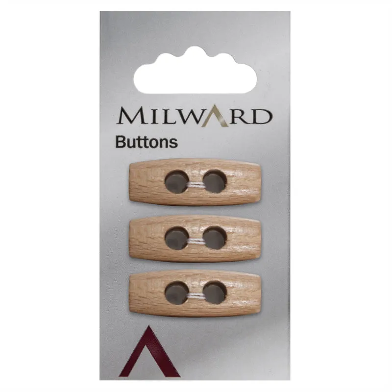Milward Knoop Knebel Hout 30mm (3 stuks)