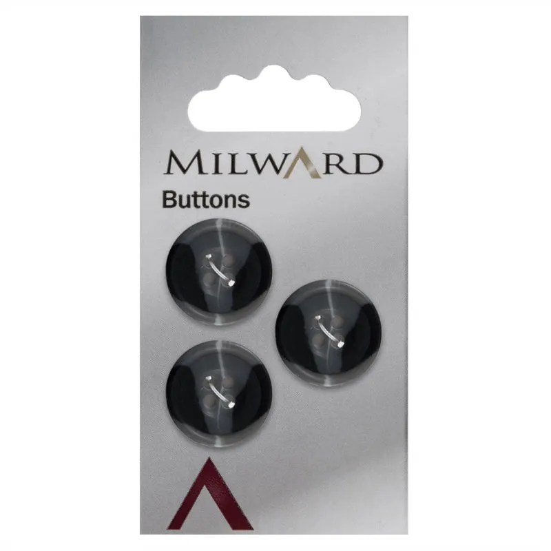 Milward Knoop Mat Zwart/Grijs 19mm (3 stuks)