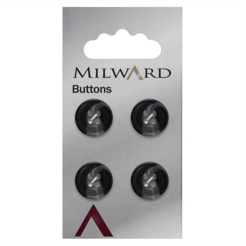 Milward Knoop Mat Zwart/Grijs 15mm (4 stuks)