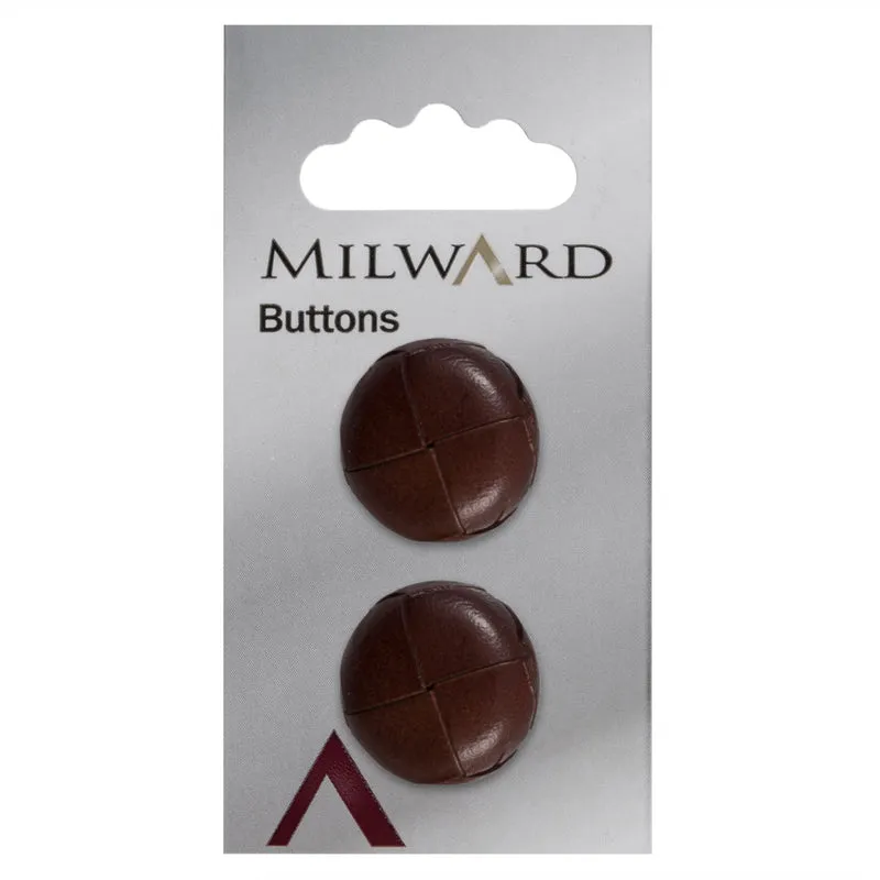 Milward Knoop Leder 01 Bruin 20mm (2 stuks)