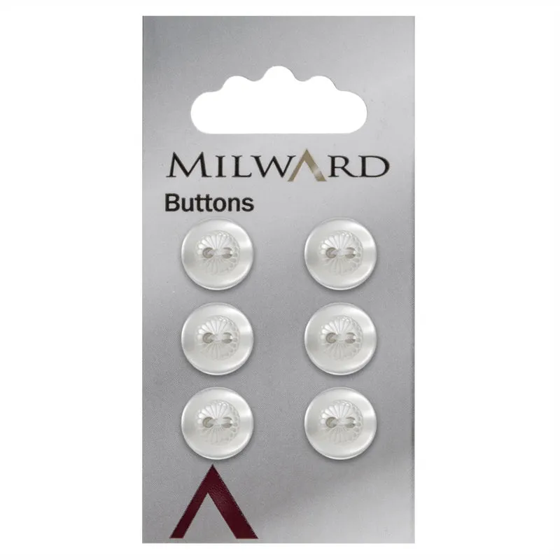Milward Parlemoer Knoop met Bloemenwerkje 12mm (6 stuks)