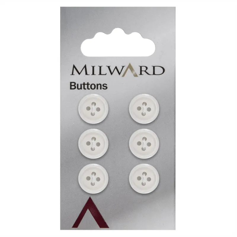Milward Knoop Wit 12mm (6 stuks)