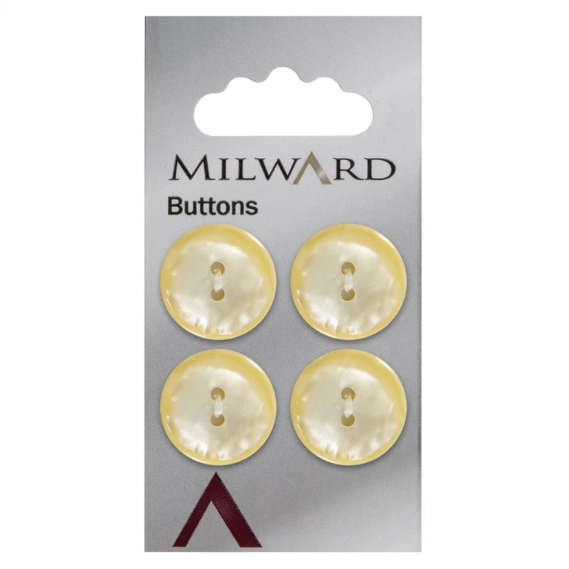 Milward Knoop Glanzend Geel 19mm (4 stuks)