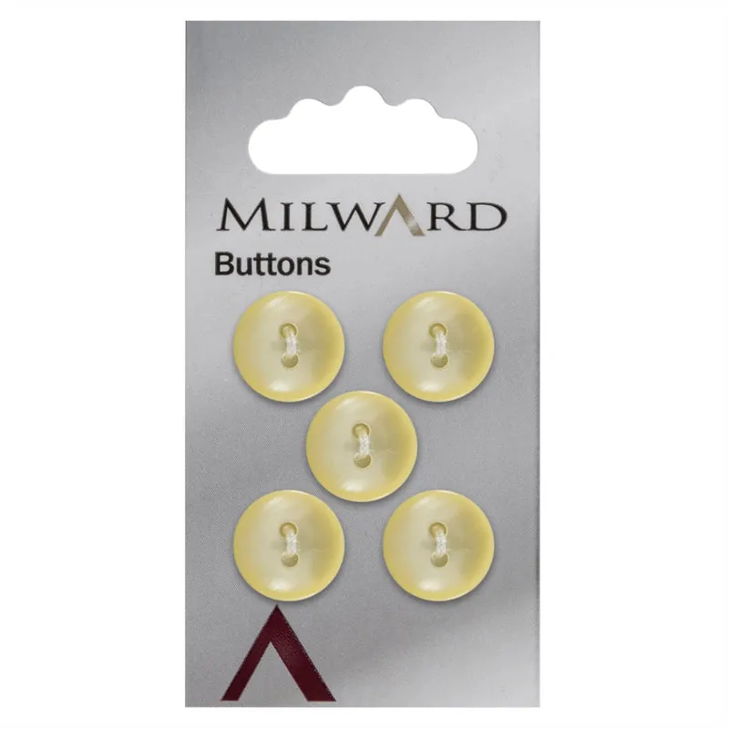 Milward Knoop Glanzend Geel 13mm (5 stuks)