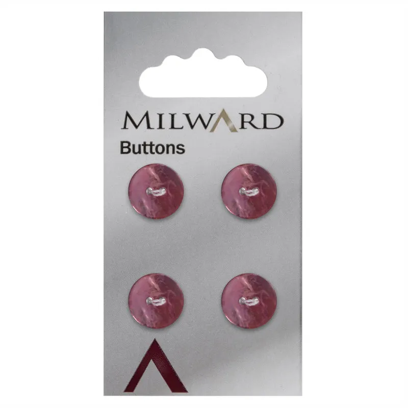 Milward Donker Roze Parelmoer Knoop 12mm (4 stuks)