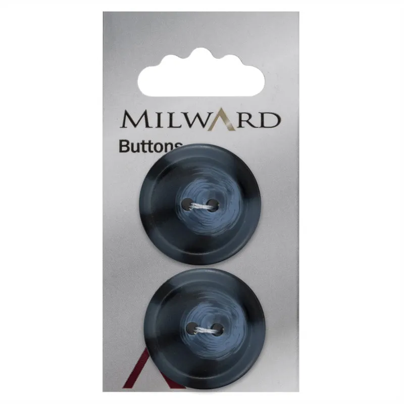Milward Knoop Gemarmerd Blauw 27mm (2 stuks)