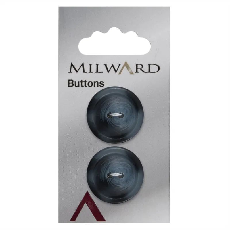 Milward Knoop Gemarmerd Blauw 20mm (2 stuks)
