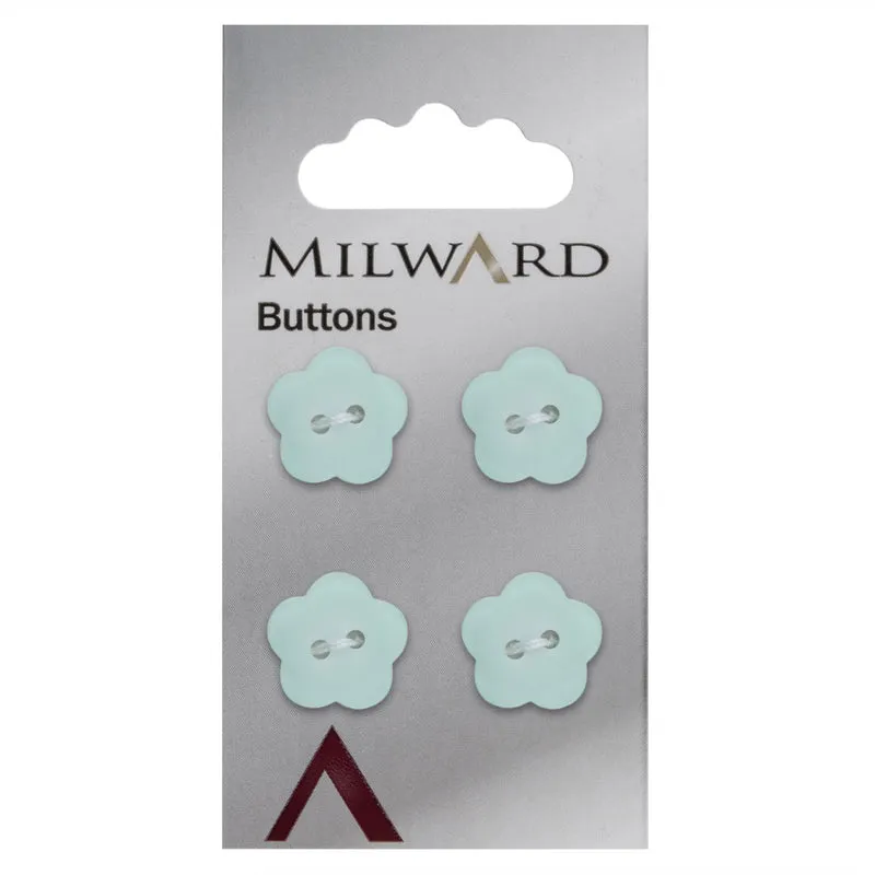 Milward Knoop Bloem Lichtgroen 15mm (4 stuks)