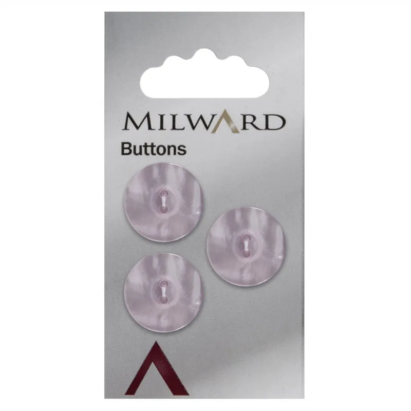 Milward Lichtroze Glanzende Knoop 18mm (3 stuks)