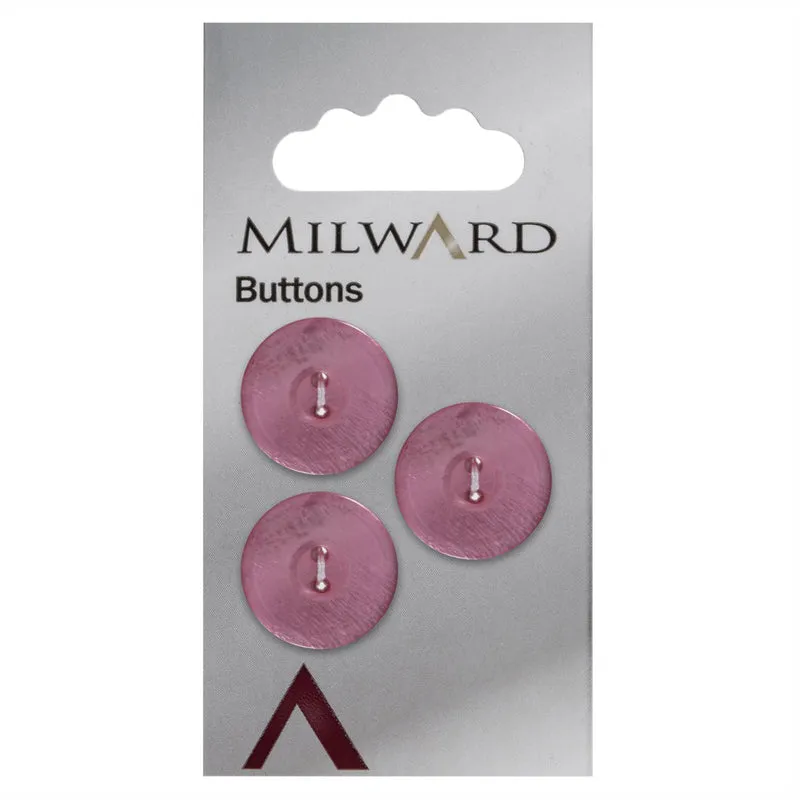 Milward Roze Glanzende Knoop 17mm (3 stuks)