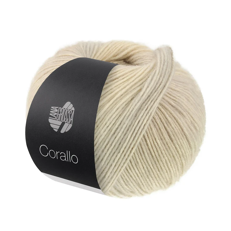 Lana Grossa Corallo 010 Beige/Greige/Ruw wit