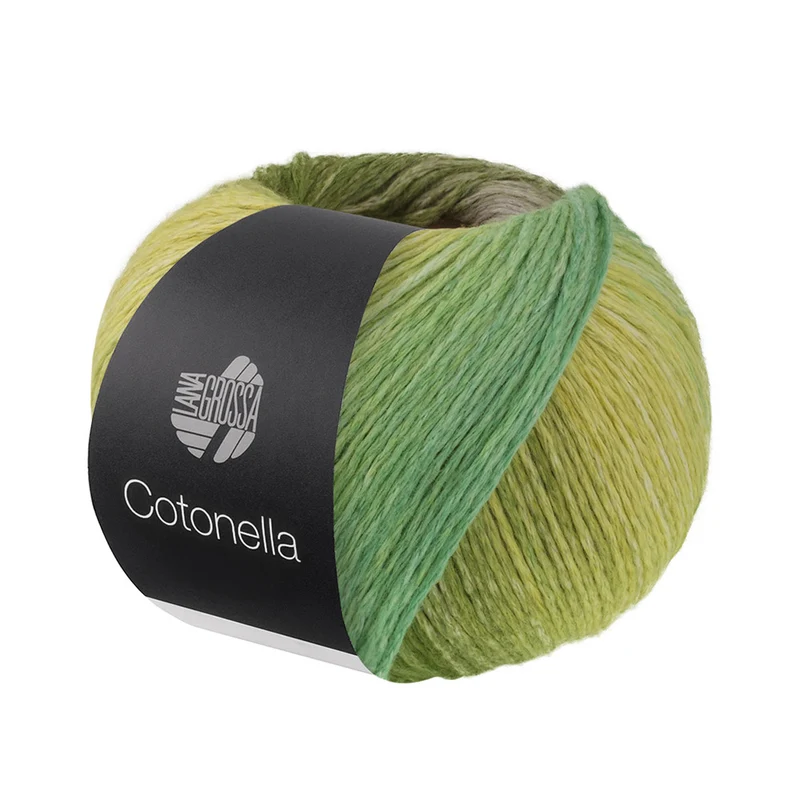 Lana Grossa Cotonella 018 Donkerolijf/Lila/Geel/Oranje/Roze/Modder/Mintturquoise/Donkergrijs