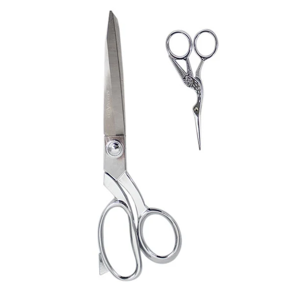 Milward Set Stoffenschaar (25,5cm) & Borduurschaar (11,5cm) Silver