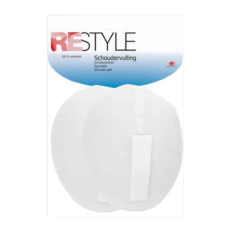 Restyle Schoudervulling Raglan met Klittenband 15mm Dik 009 Wit
