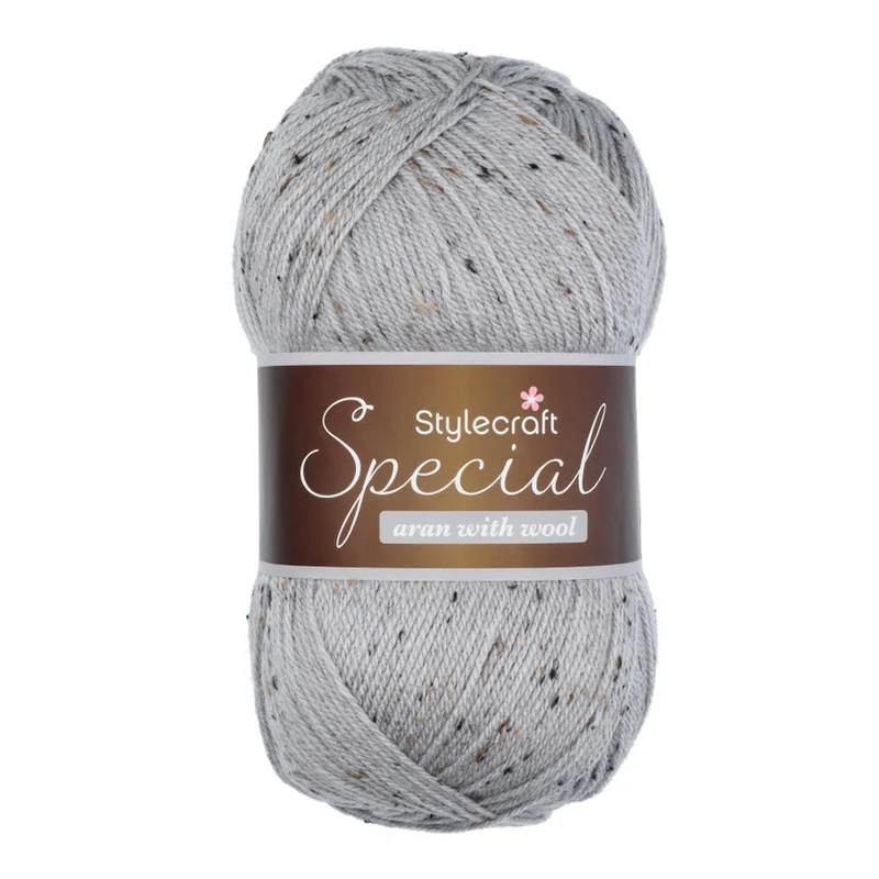 Stylecraft Special Aran with Wool - Nepp shades 5516 Silver Nepp