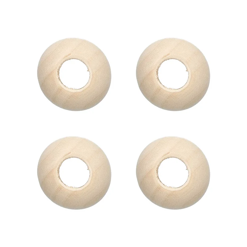 Rico Macramé Houten Kralen 35mm - 4 stuks