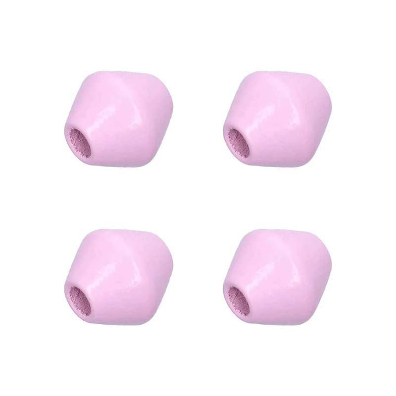 Rico Macramé Houten Kralen 30x30mm Lilac - 4 stuks