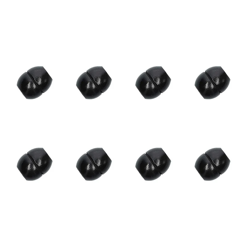 Rico Macramé Houten Kralen 19x22mm Black - 8 stuks