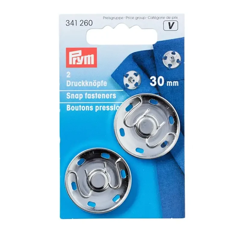 Prym Aannaaidrukknopen Zilver 30 mm