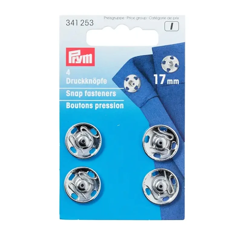Prym Aannaaidrukknopen Zilver 17 mm