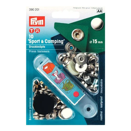 Prym Naaivrije Drukknopen Sport & Camping 15mm 03 Zilver