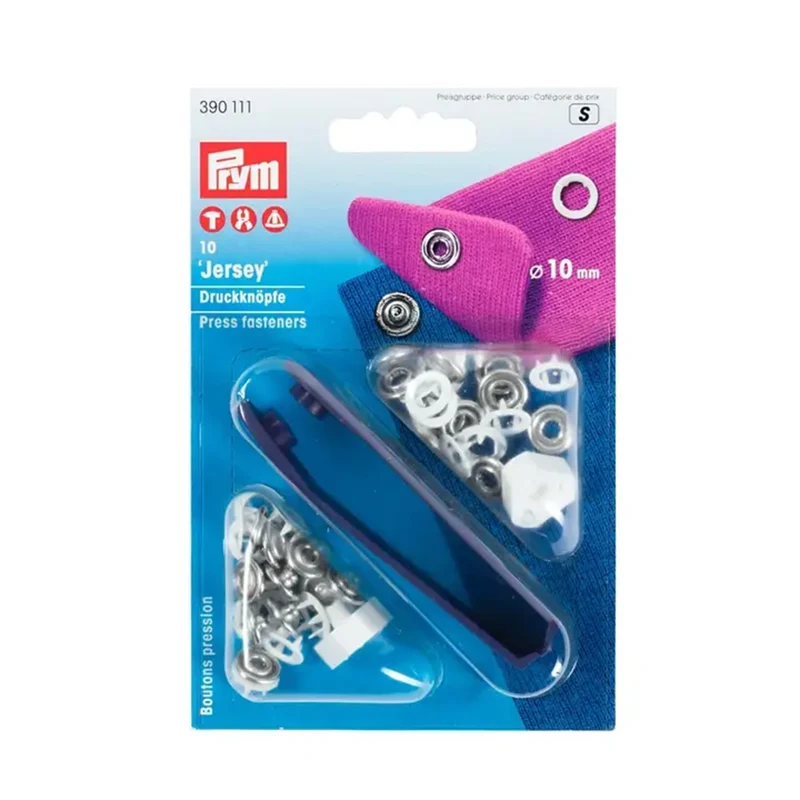 Prym Naaivrije Drukknopen Jersey Tandring 10 mm 02 Wit