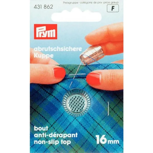 Prym Vingerhoed Zinkdruk Verchroomd Zilver 16mm