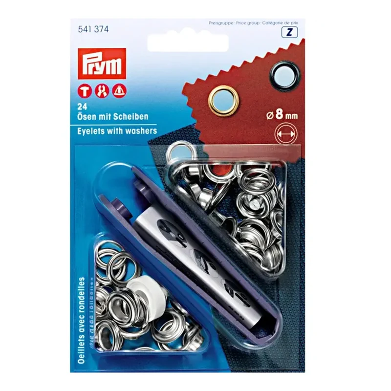 Prym Ringen met Schijven Zilver 8 mm