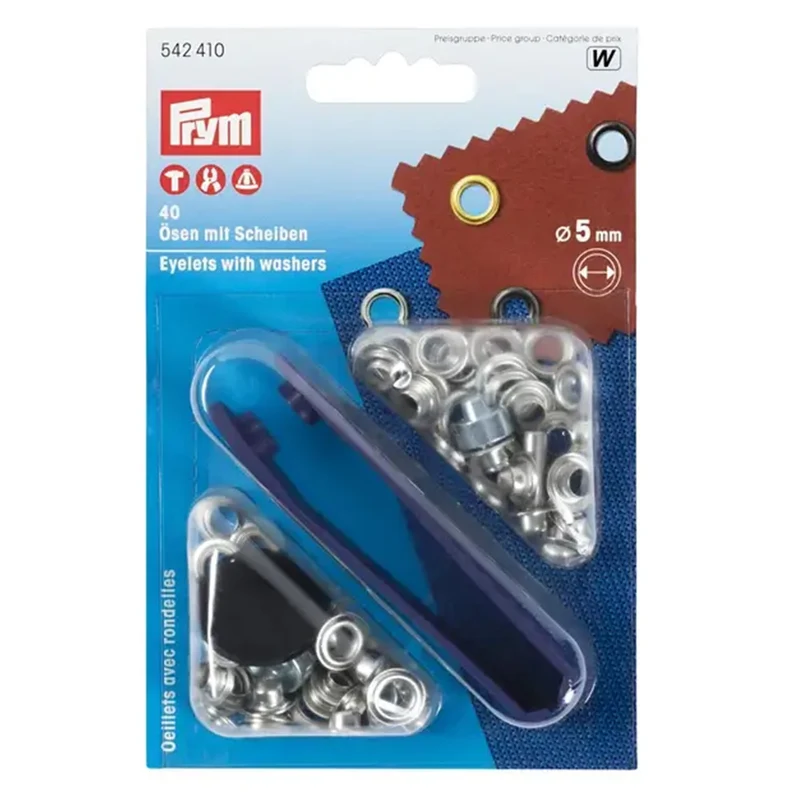 Prym Ringen met Schijven Zilver 5 mm
