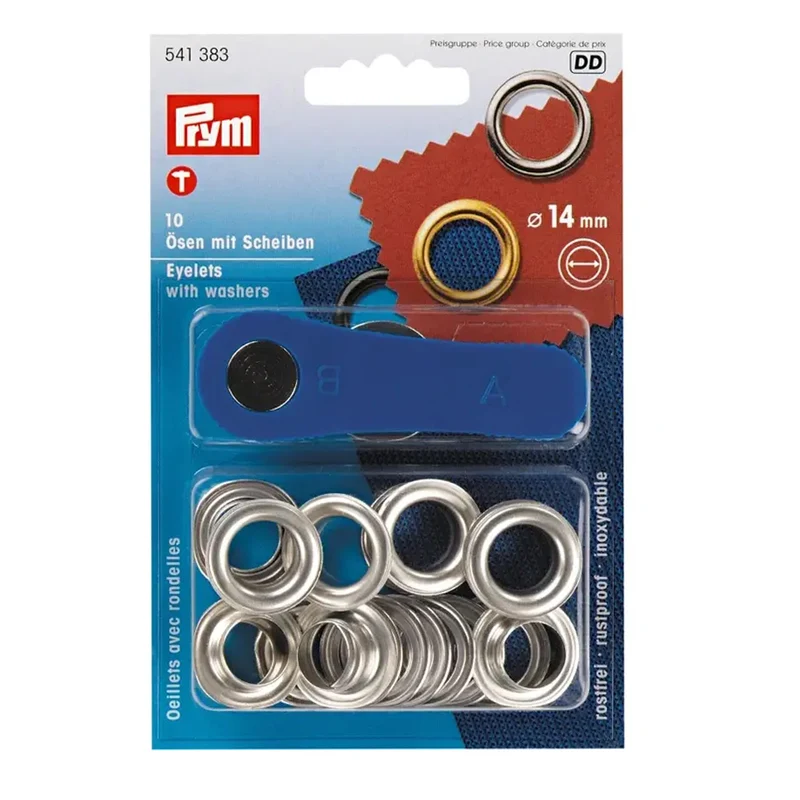Prym Ringen met Schijven Zilver 14 mm
