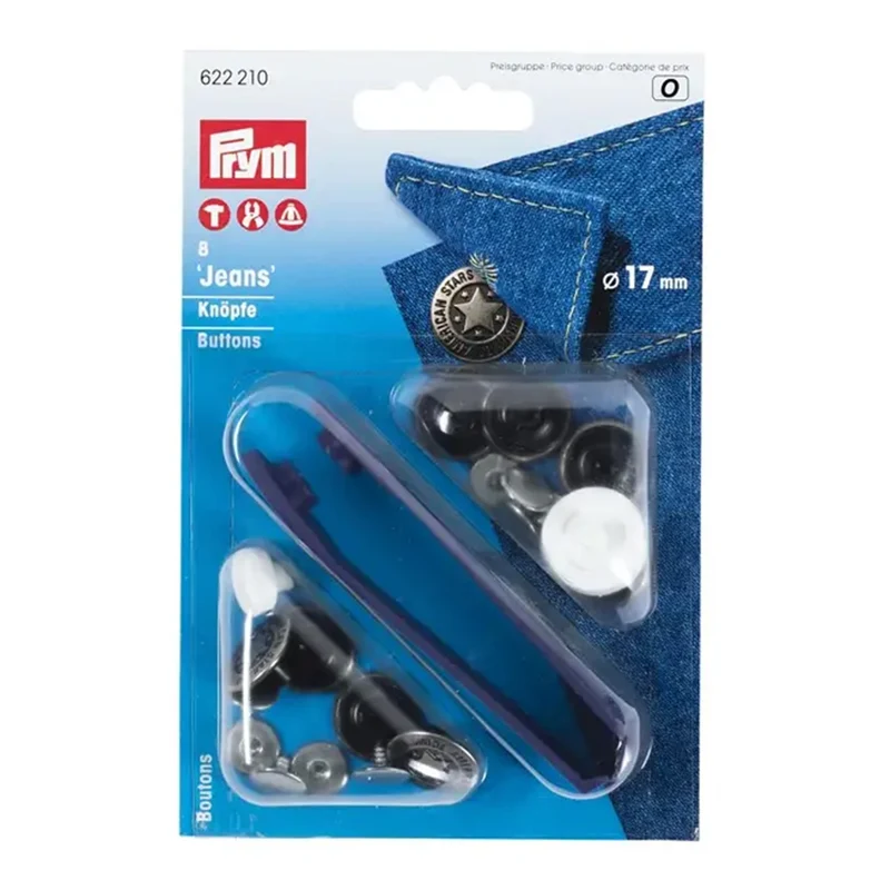 Prym Jeansknopen 01 American Star Oudzilver 17 mm