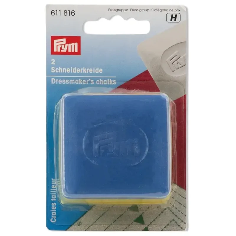 Prym Kleermakerskrijt Plaatjes (2 stuks) 02 Geel / Blauw