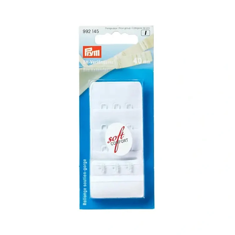 Prym BH-verlengstuk 40 mm 3 x 3 Haken Wit