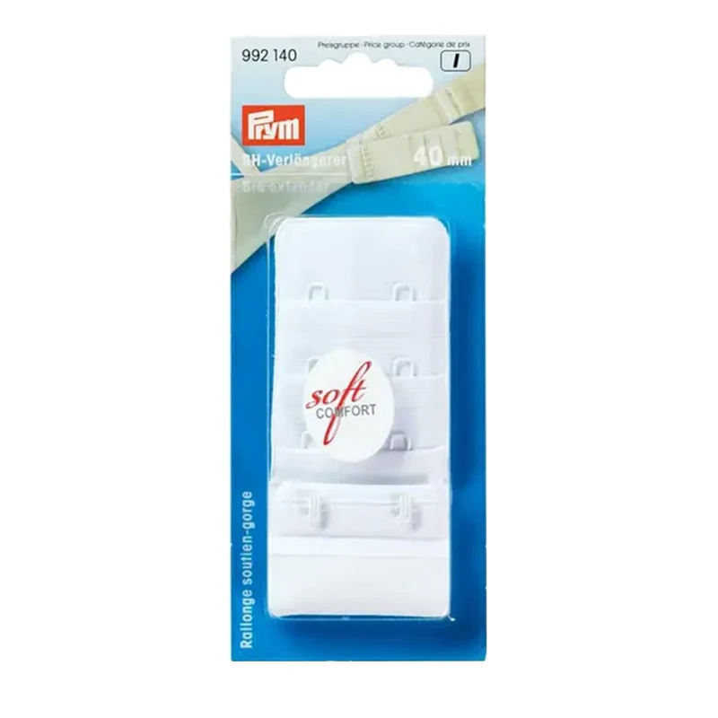 Prym BH-verlengstuk 40 mm 3 x 2 Haken Wit