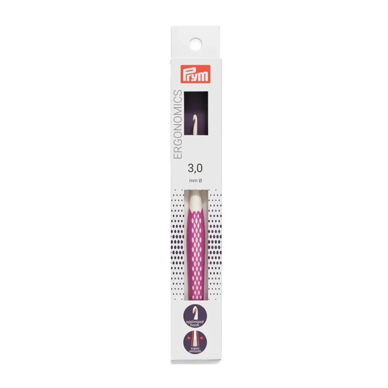 Prym Wolhaaknaald Ergonomisch 16 cm 3,0 mm Fuchsia