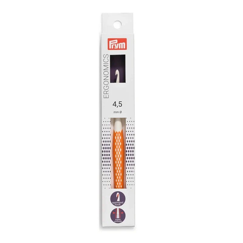 Prym Wolhaaknaald Ergonomisch 16 cm 4,5 mm Oranje