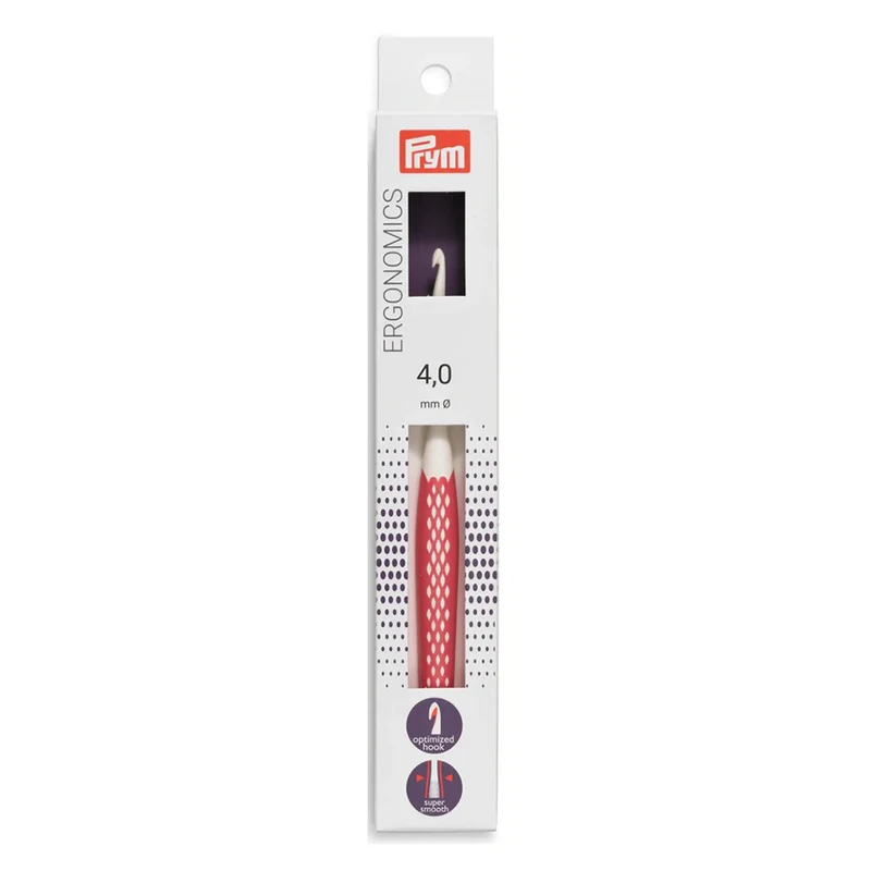 Prym Wolhaaknaald Ergonomisch 16 cm 4,0 mm Oudroze